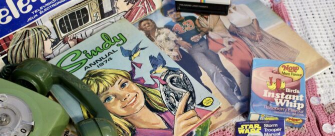 Image of items of memorabilia from the 1970s